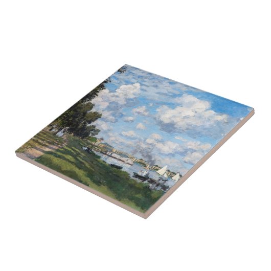 Claude Monet - Het bekken in Argenteuil Tegeltje (Zijkant)