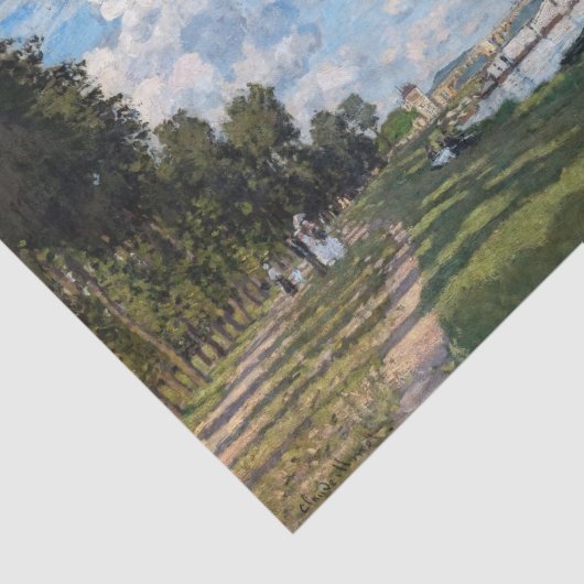 Claude Monet - Het bekken in Argenteuil Tissuepapier (Detail)