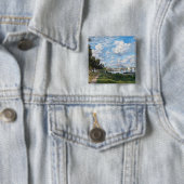 Claude Monet - Het bekken in Argenteuil Vierkante Button 5,1 Cm (In situ)