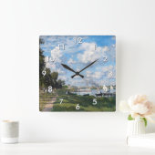 Claude Monet - Het bekken in Argenteuil Vierkante Klok (Huis)