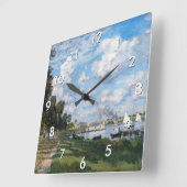 Claude Monet - Het bekken in Argenteuil Vierkante Klok (Hoek)