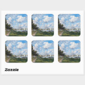 Claude Monet - Het bekken in Argenteuil Vierkante Sticker (Vel)