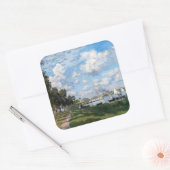 Claude Monet - Het bekken in Argenteuil Vierkante Sticker (Envelop)