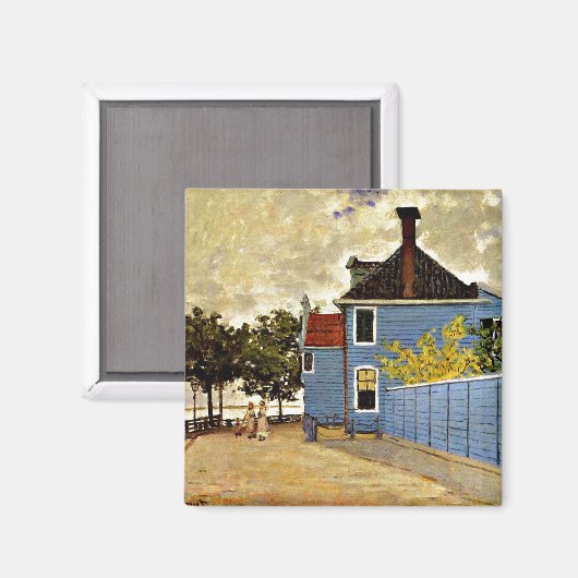Claude Monet - Het Blauwe Huis in Zaandam, Magneet (Voorkant / Achterkant)