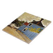 Claude Monet - Het Blauwe Huis in Zaandam, Tegeltje (Zijkant)