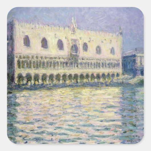 Claude Monet | Het Ducal Palace, Venetië, 1908 Vierkante Sticker (Voorkant)