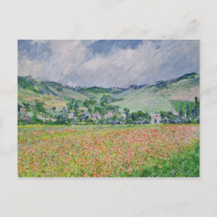 Claude Monet   het Gebied van de Papaver dichtbij Briefkaart
