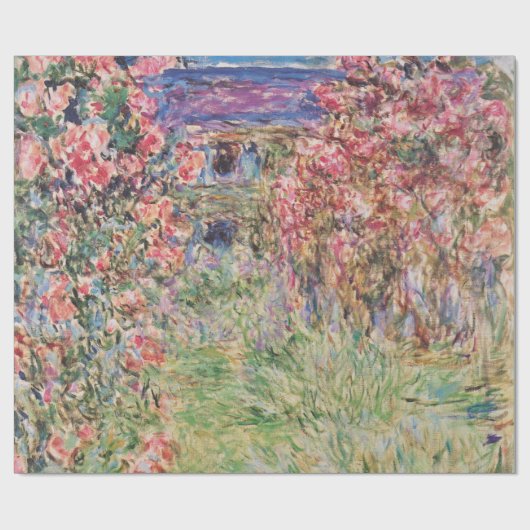 Claude Monet Het Huis Onder de Rozen GalleryHD Cadeaupapier (Vlak)