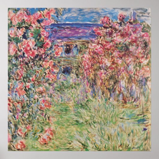 Claude Monet Het Huis Onder de Rozen GalleryHD Poster (Voorkant)