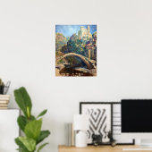 Claude Monet - Het Kasteel van Dolceacqua Poster (Thuiskantoor)