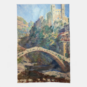 Claude Monet - Het Kasteel van Dolceacqua Theedoek