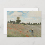 Claude Monet Het Klaprozenveld bij Argenteuil Briefkaart (Voorkant / Achterkant)