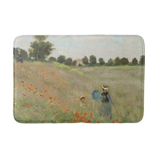 Claude Monet Het klaprozenveld bij Argenteuil Kuns Badmat (Voorkant)