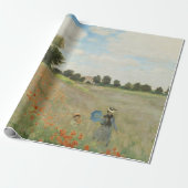 Claude Monet Het klaprozenveld bij Argenteuil Kuns Cadeaupapier (Uitgerold)