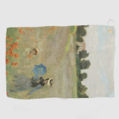 Claude Monet Het klaprozenveld bij Argenteuil Kuns Golfhanddoek (Horizontaal)