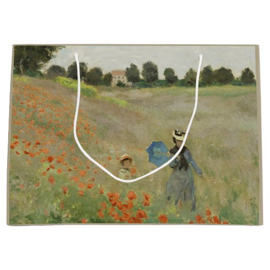 Claude Monet Het klaprozenveld bij Argenteuil Kuns Groot Cadeauzakje (Voorkant)