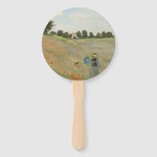 Claude Monet Het klaprozenveld bij Argenteuil Kuns Handwaaier (Voorkant)