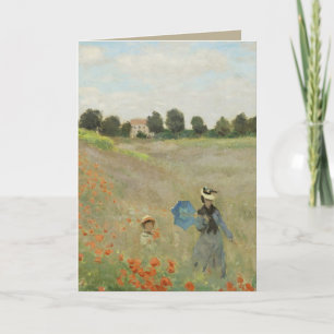 Claude Monet Het klaprozenveld bij Argenteuil Kuns Kaart