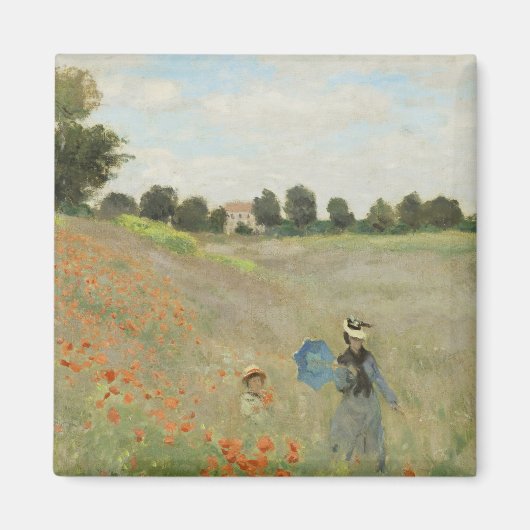 Claude Monet Het klaprozenveld bij Argenteuil Kuns Magneet (Voorkant)