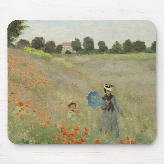 Claude Monet Het klaprozenveld bij Argenteuil Kuns Muismat (Voorkant)