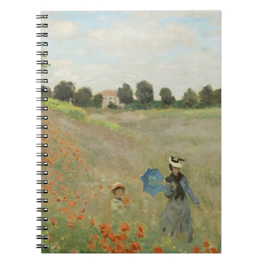 Claude Monet Het klaprozenveld bij Argenteuil Kuns Notitieboek (Voorkant)