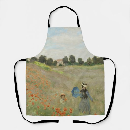 Claude Monet Het klaprozenveld bij Argenteuil Kuns Schort (Voorkant)