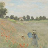 Claude Monet Het klaprozenveld bij Argenteuil Kuns Sticker (Voorkant)