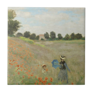 Claude Monet Het klaprozenveld bij Argenteuil Kuns Tegeltje