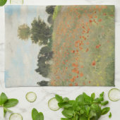 Claude Monet Het klaprozenveld bij Argenteuil Kuns Theedoek (Gevouwen)