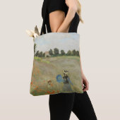 Claude Monet Het klaprozenveld bij Argenteuil Kuns Tote Bag (Dichtbij)