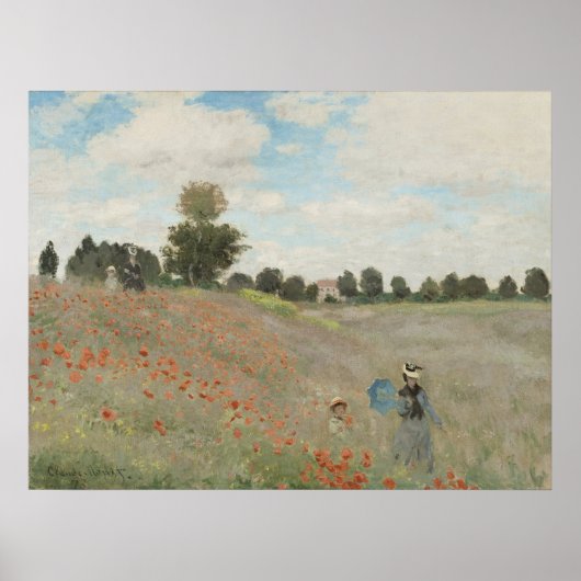 Claude Monet Het Klaprozenveld bij Argenteuil Poster (Voorkant)