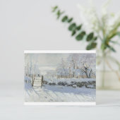 Claude Monet - Het Magpie Classic schilderij Briefkaart (Staand voorkant)