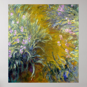 Claude Monet Het pad door de IRIES Poster