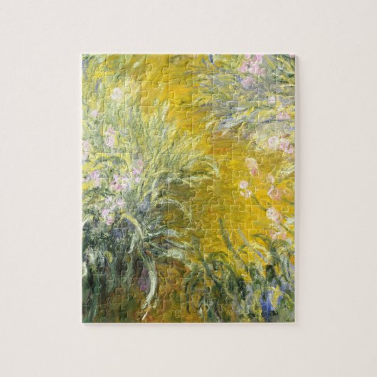 Claude Monet Het pad door de irissen Kunst Legpuzzel (Verticaal)