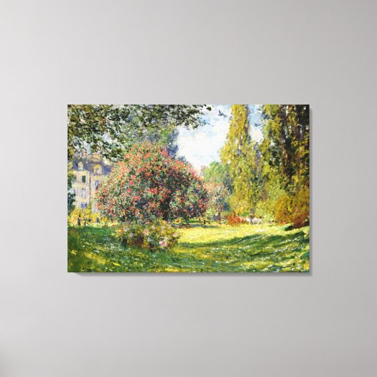 Claude Monet - Het Parc Monceau Canvas Afdruk (Voorkant)