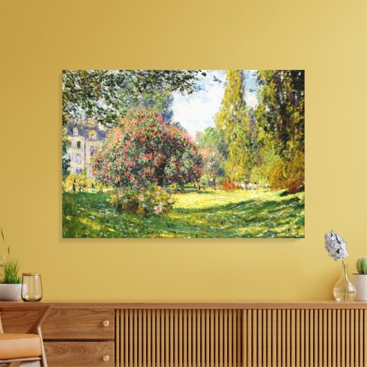 Claude Monet - Het Parc Monceau Canvas Afdruk (Insitu (Woonkamer))
