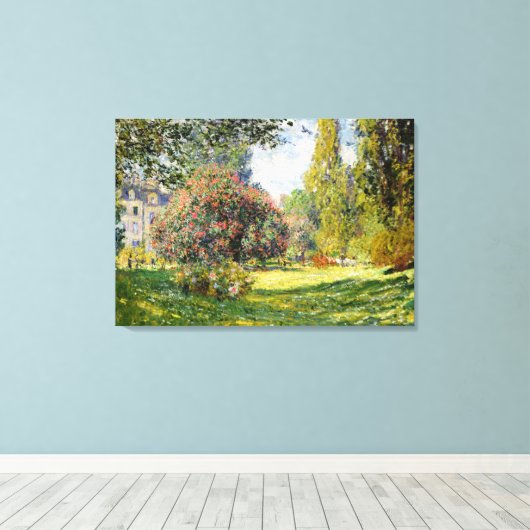 Claude Monet - Het Parc Monceau Canvas Afdruk (Insitu (Houten vloer))
