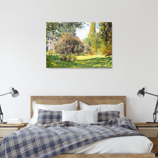 Claude Monet - Het Parc Monceau Canvas Afdruk (Insitu (Slaapkamer))