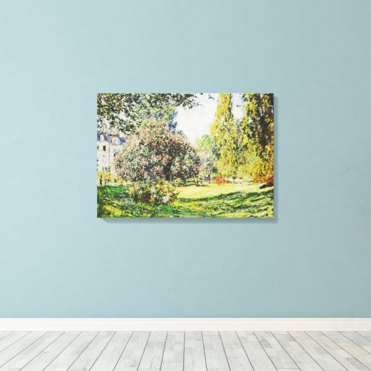 Claude Monet - Het Park Monceau Canvas Afdruk (Insitu (Houten vloer))