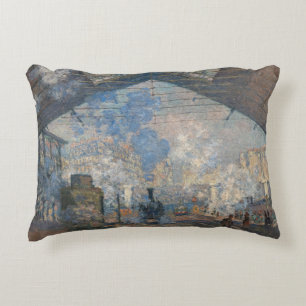 Claude Monet - Het station Saint-Lazare Accent Kussen