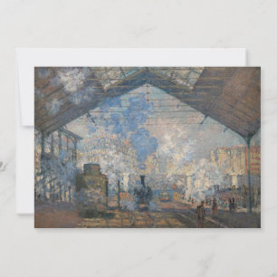 Claude Monet - Het station Saint-Lazare Bedankkaart