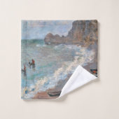 Claude Monet - Het strand bij Etretat Bad Handdoek (Wasdoekje)