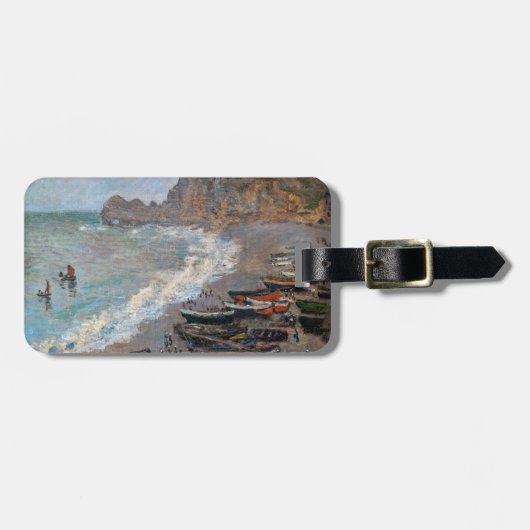 Claude Monet - Het strand bij Etretat Bagagelabel (Voorkant horizontaal)