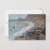 Claude Monet - Het strand bij Etretat Bedankkaart (Voorkant)