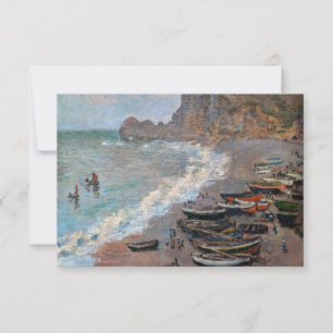 Claude Monet - Het strand bij Etretat Bedankkaart