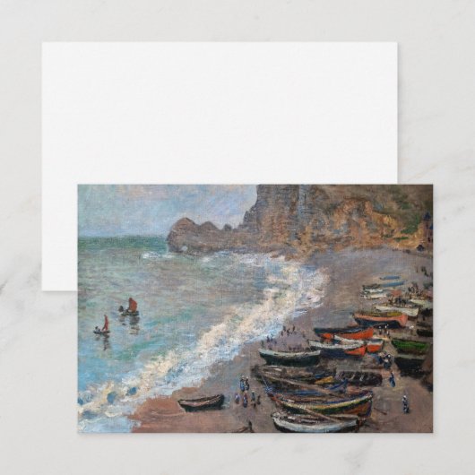Claude Monet - Het strand bij Etretat Bedankkaart (Voorkant / Achterkant)