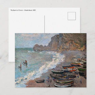 Claude Monet - Het strand bij Etretat Briefkaart