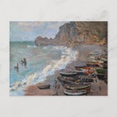 Claude Monet - Het strand bij Etretat Briefkaart (Voorkant)