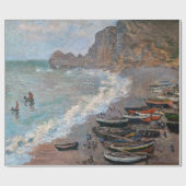 Claude Monet - Het strand bij Etretat Cadeaupapier (Vlak)