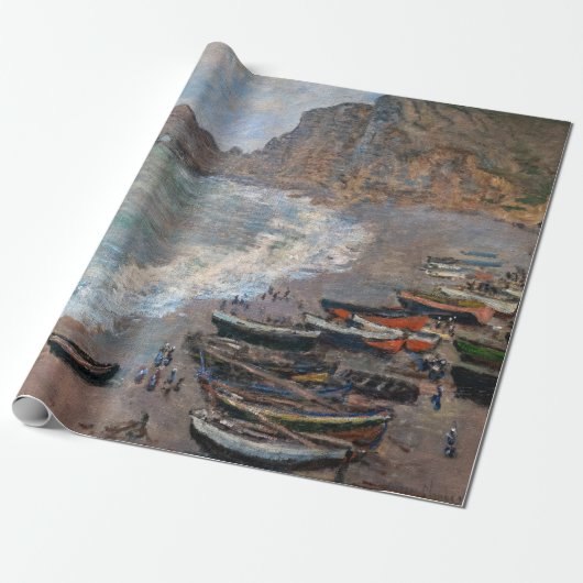 Claude Monet - Het strand bij Etretat Cadeaupapier (Uitgerold)